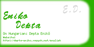 eniko depta business card